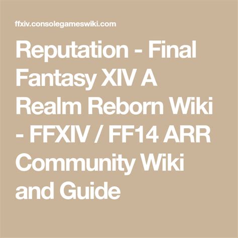 ffxiv reputation guide.